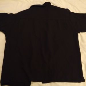 Black Direction Short-Sleeved Casual Dress Shirt